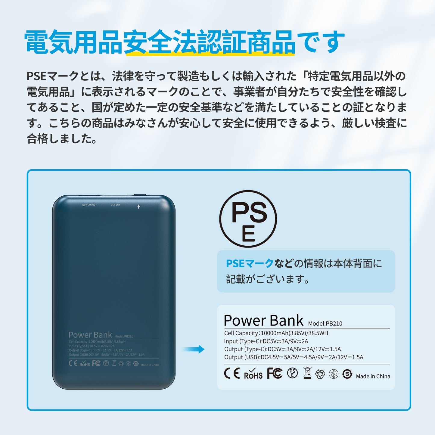 バッテリー 10000mAh 作業服専用バッテリー DOACE モバイルバッテリー USB給電空調作業服用