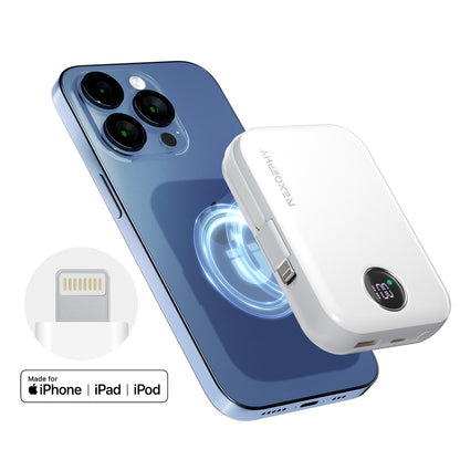 E43A 10000mAh Magnetic Power Bank（Built-in Lightning Cable）